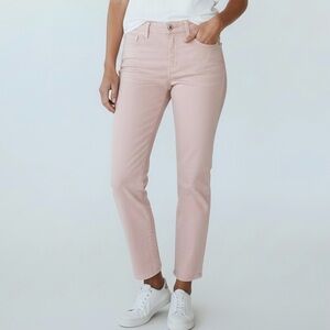 NYDJ Clarissa Ankle Jeans Size 8 Blush Pink Stretch Denim